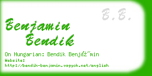 benjamin bendik business card